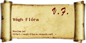Végh Flóra névjegykártya